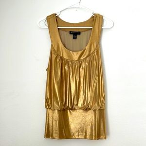 INC gold tank top